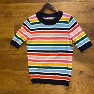 Boden short sleeve sweater striped XS